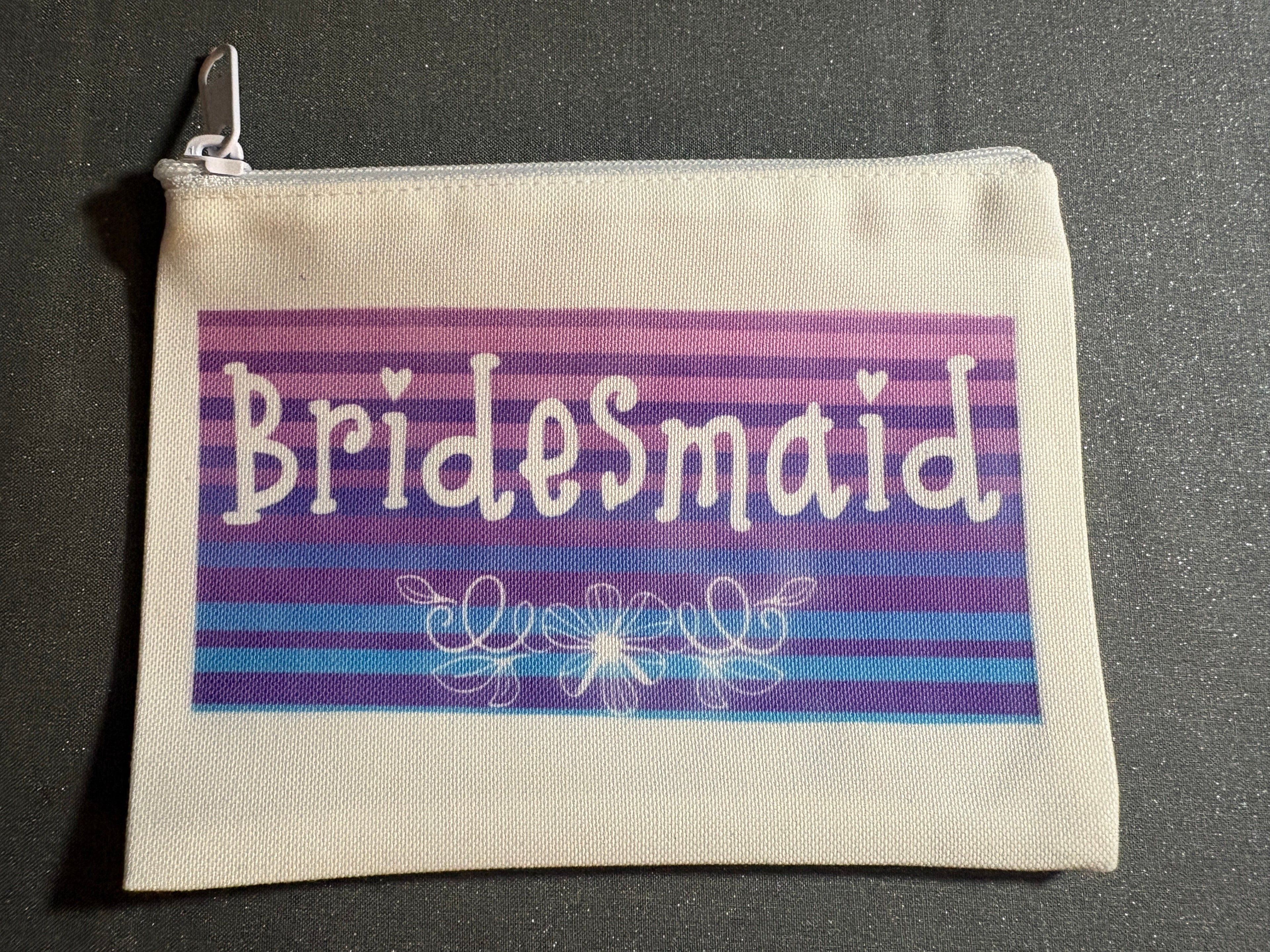 6.5 in X 4.5 in zipper pouch